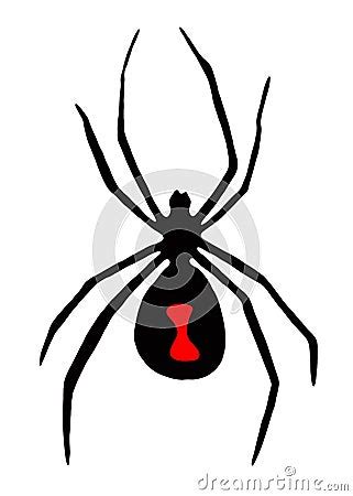 Black Widow Spider Symbol Stock Illustration - Image: 74924936