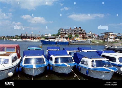 The popular boating centre of Oulton Broad, part of the Norkolk Broads ...