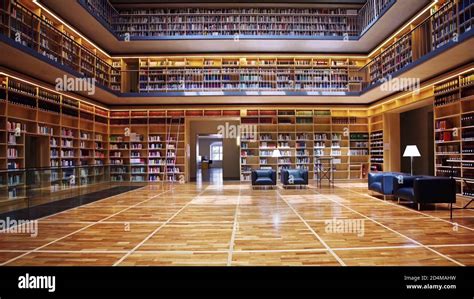 beautiful modern and luxury university library interior, perfect ...