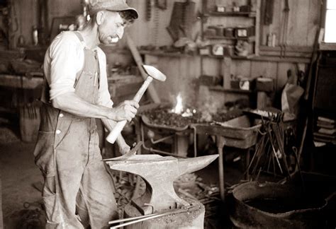 Old Picture of the Day: Blacksmith at Anvil