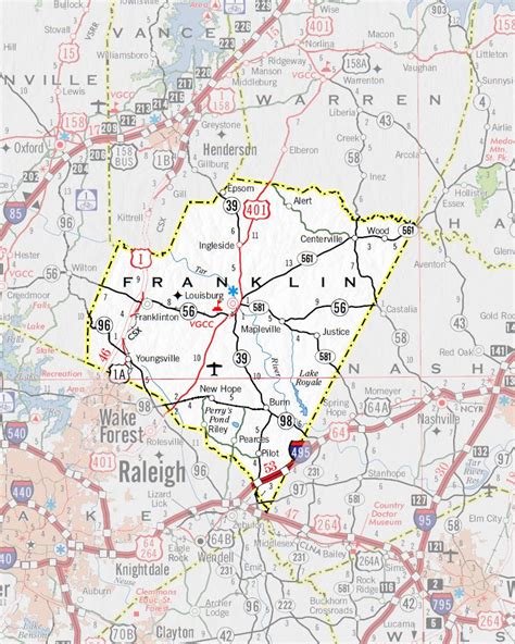 Map Of Franklin County Nc | Cities And Towns Map