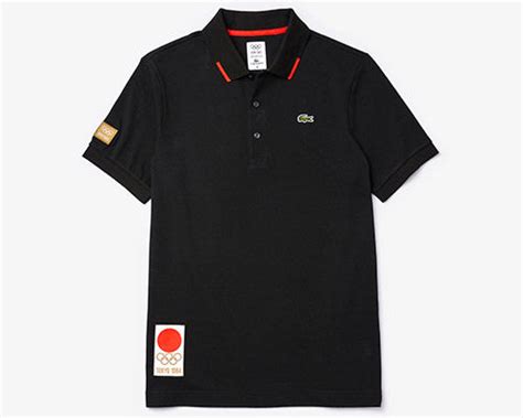 Tokyo 2020 Olympics Heritage Collection Lacoste Black Polo Shirt ...