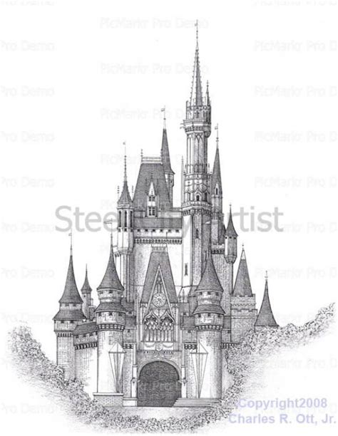 Pin by Misohagi on Environmental art | Disney castle drawing, Castle ...