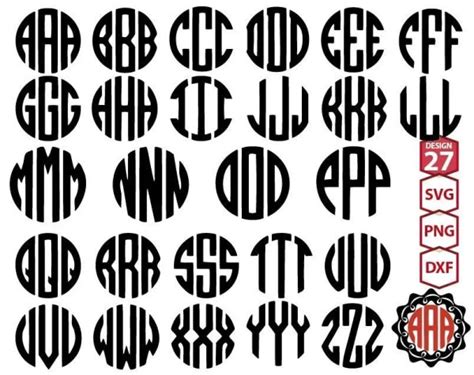 Circle Monogram Letters Svg, UPP609 | UPPLOP Graphics Resources