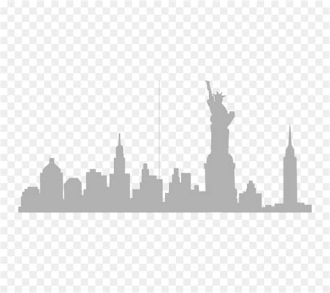 Skyline New York City Silhouette Sticker - Silhouette png download ...