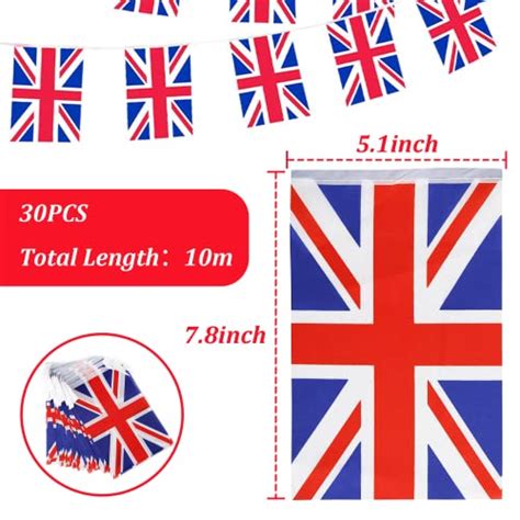 10M King Coronation Bunting with 30 Flags,King Charles III Coronation ...