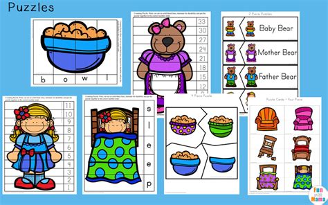 Goldilocks And The Three Bears Printable Pack - Fun with Mama