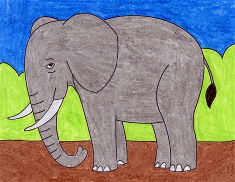 Easy How to Draw an Elephant for Kids Tutorial Video