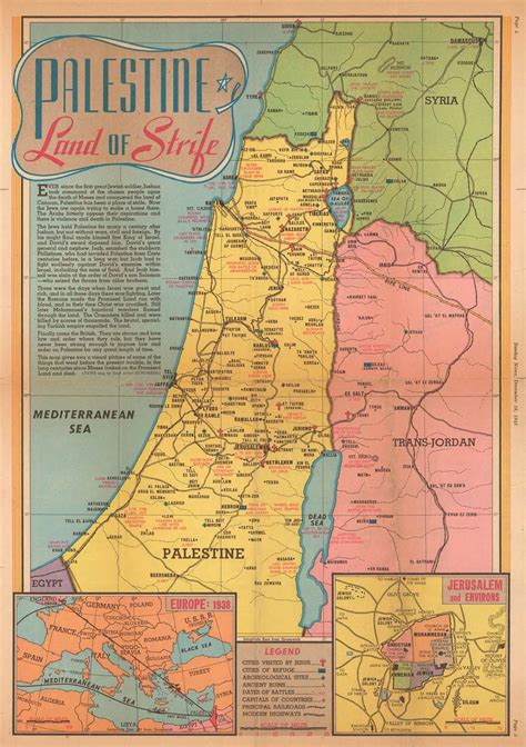 Palestine Land of Strife.: Geographicus Rare Antique Maps