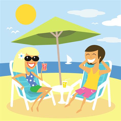 beach summer vacation 430437 Vector Art at Vecteezy