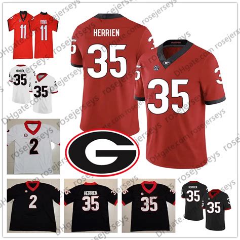 Custom 2021 Georgia Bulldogs Football Jersey 2 Kendall Milton 4 JAMES ...