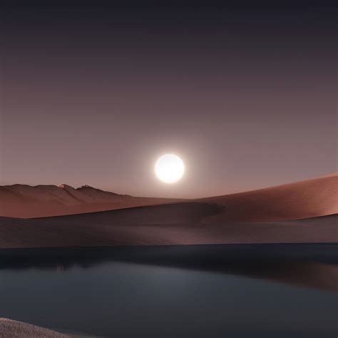 Wallpaper windows 11, stock, lake, sunset, landscape, desert, microsoft ...