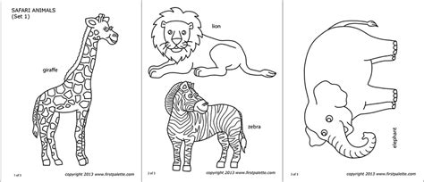 Safari or African Savanna Animals | Free Printable Templates & Coloring ...