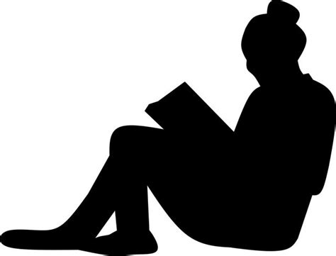 Download Silhouette Woman Reading Royalty-Free Vector Graphic | Book ...