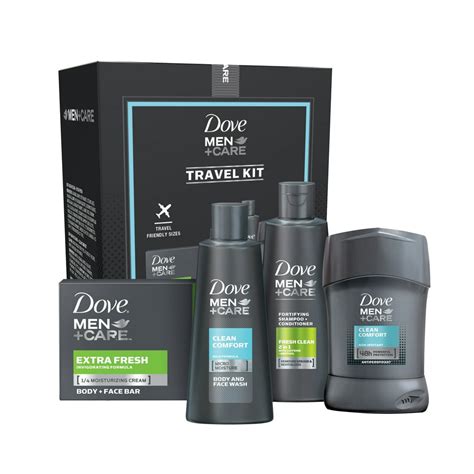 Dove Men+Care 4-Pc Travel Skin Care Gift Set Fresh & Clean (Bar Soap ...