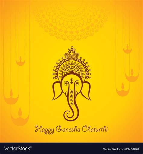 Happy ganesh chaturthi festival background Vector Image