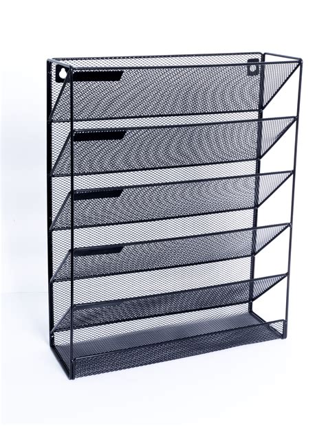 5 Tray Wall File Organizer, Metal Mesh Organizer - Walmart.com