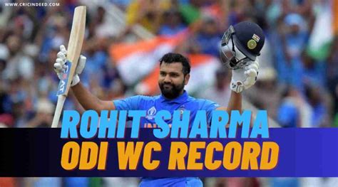 Rohit Sharma ODI World Cup Runs and Centuries in Every Edition - CricIndeed