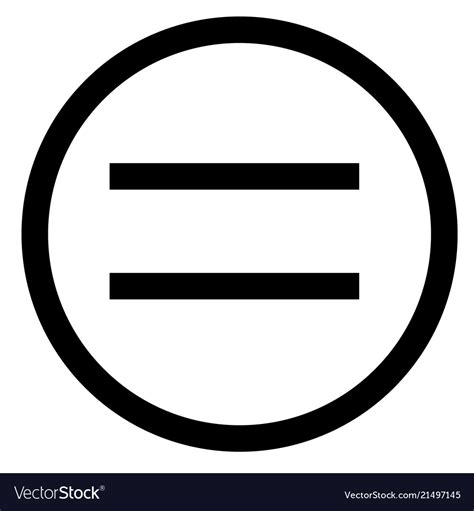 Equal sign flat style icon isolated Royalty Free Vector