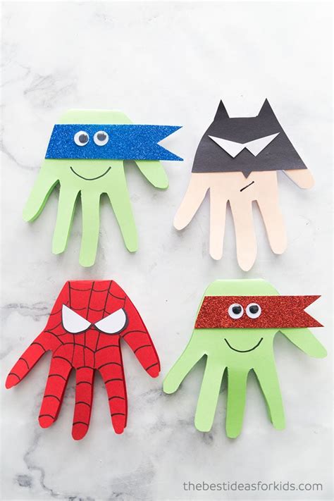 Superhero Craft - Superhero Handprints - The Best Ideas for Kids