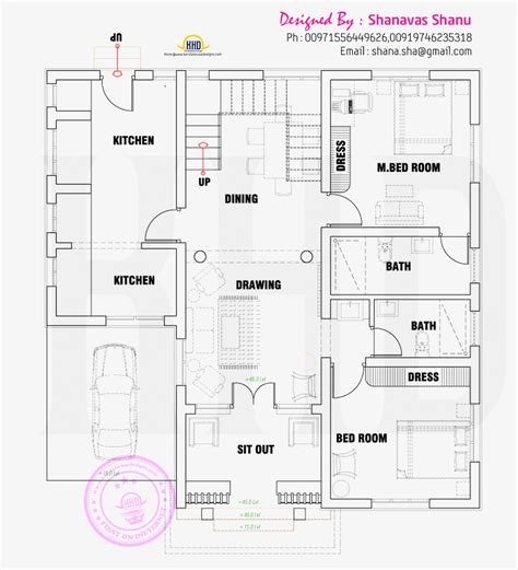 Floor plan of modern single floor home - Kerala Home Design and Floor ...