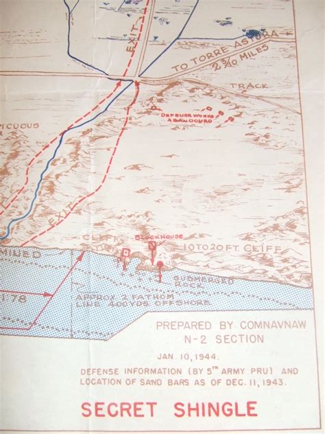 Operation Shingle (Anzio, 22 JAN 1944) Invasion Map for LCI- 220 ...