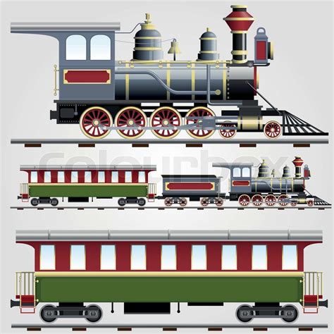 steam train | Stock vector | Colourbox