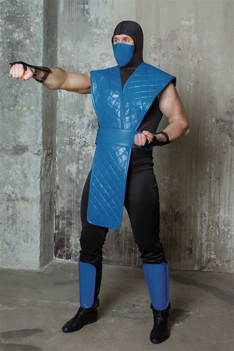 Mortal Kombat Cosplay Costume, Sub Zero Costume With Vest and Mask ...