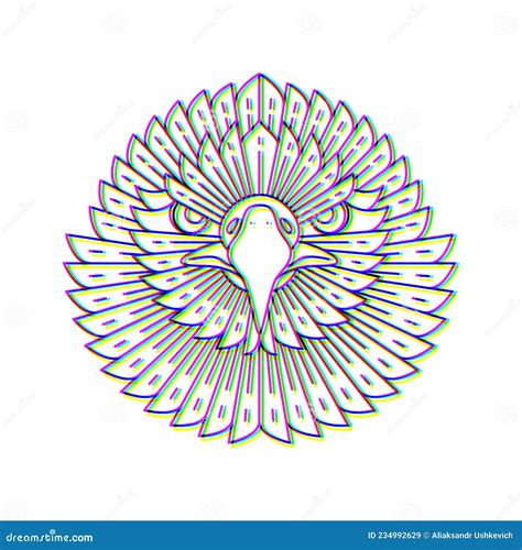 Glitch Effect Eagle Logo Vector Animal Illustration Stock Vector ...