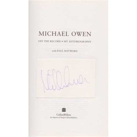 Michael Owen Signed Autobiography Hardback Book 25160