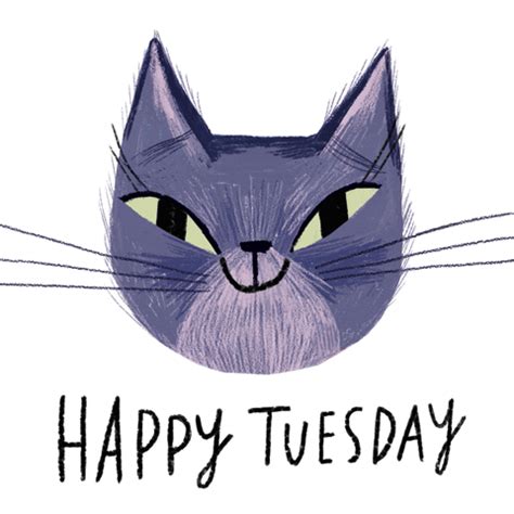 Animated Happy Tuesday Cat Hearts GIF | GIFDB.com