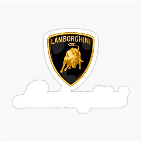 "sticker golden - lamborghini" Sticker by WollieMolly | Redbubble