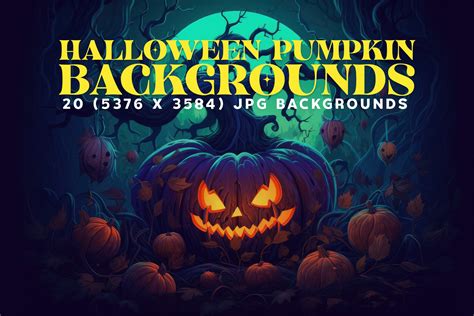 20 Halloween Pumpkin Backgrounds | Illustrations ~ Creative Market