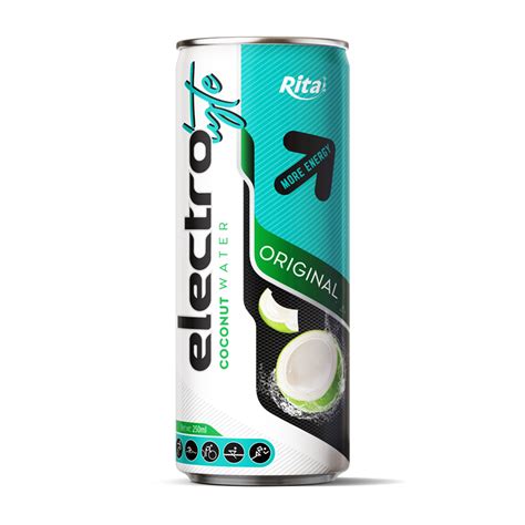 Coconut Water: Electrolyte Coconut Water Original Flavor 250ml Can