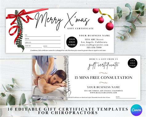 10 Gift Certificate Templates for Chiropractors is Perfect Chiropractic ...