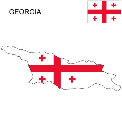 Georgia Flag Map and Meaning | Mappr