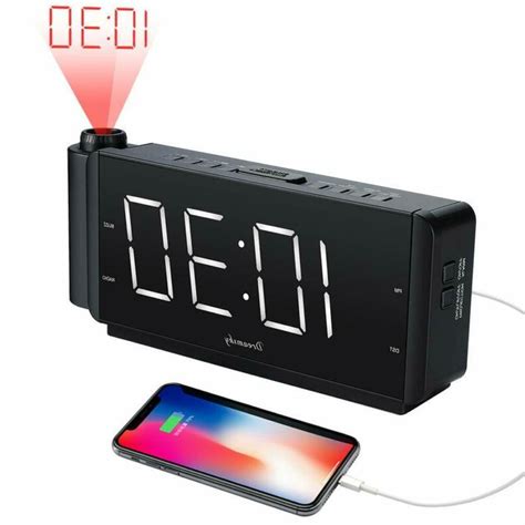 Dreamsky Projection Alarm Clock Radio With Usb Charging