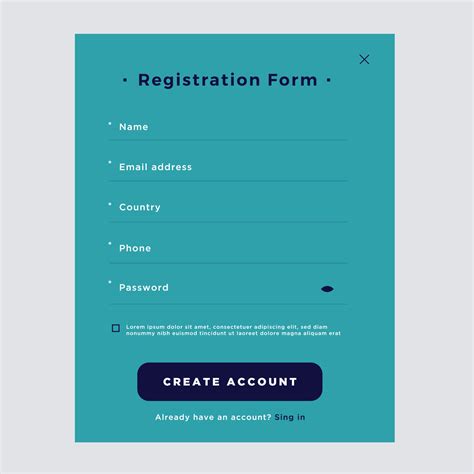 Registration page, and Sign In forms Professional web design, full set ...