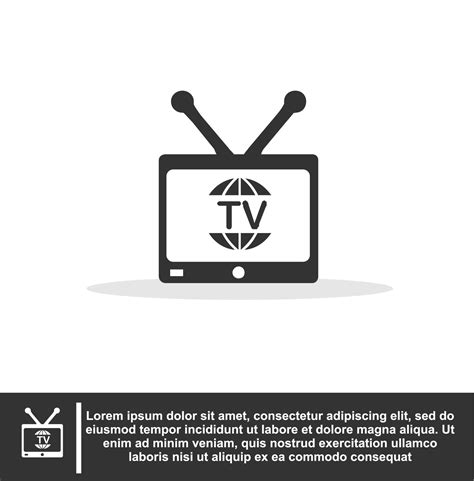 TV icon in black and white colour 20461605 Vector Art at Vecteezy