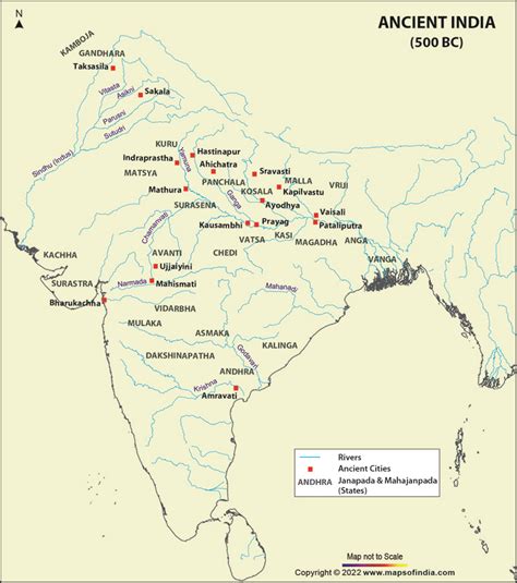 Ancient India Map Outline