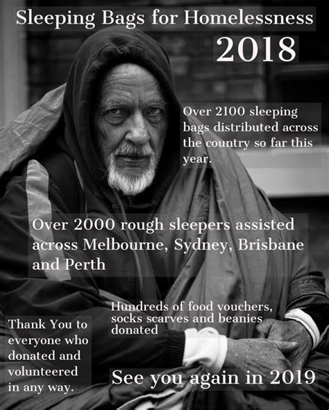 Sleeping Bags For Homelessness 2018 – National Homeless Collective