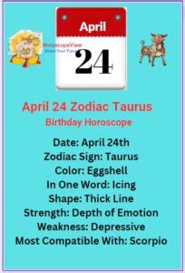 April 24 Zodiac Sign Taurus Traits, Compatibility and More