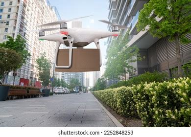 Drone Package Unmanned Delivery Concept Stock Photo 2252848253 ...