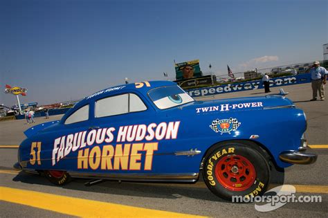 Hudson Hornet "Doc Hudson" from the movie Cars on display in tribute to ...