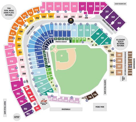 Elegant Pnc Park Seating Chart with seat numbers - Seating Chart