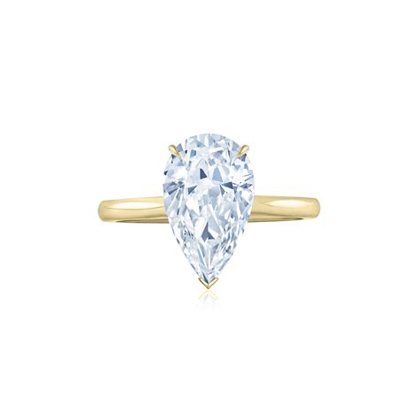 Engagement Ring with a Pear Shape Diamond in 18K Yellow Gold - Kwiat