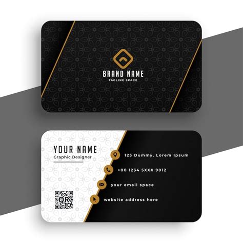 Black And Gold Business Card Template