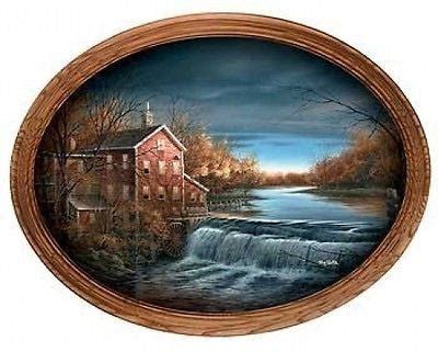 Terry Redlin Autumn Afternoon Framed Oval 14 x 11-FREE SHIPPING ...