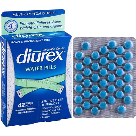 Diurex Water Pills Bloat Relief Original Formula Gentle Diuretic 42ct ...