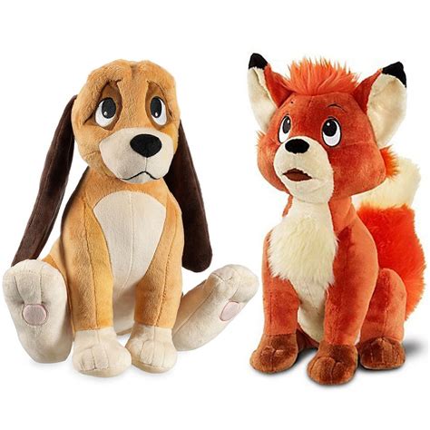 Disney Movie The Fox And The Hound Tod And Copper Plush Toys 13-Inch ...